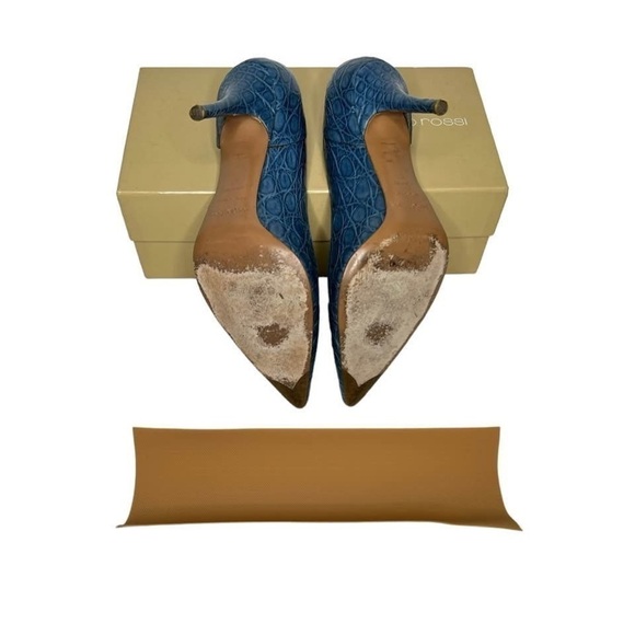 SERGIO ROSSI • PELLE HEELS W/ BOX & SOLE PROTECTORS (41) - Picture 9 of 11